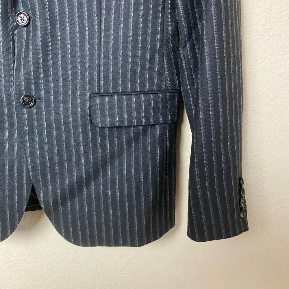 Zara Man Charcoal Gray Pinstripe Two Button Blazer Size 40